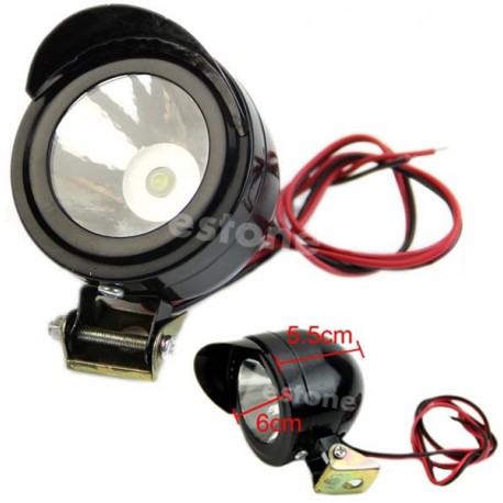 PESCASTORE - Faro con 1 led - 12 volts 5 watt col.black